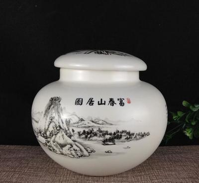 山水寄意，茶香封存——德化手绘陶瓷茶叶罐的匠心之美